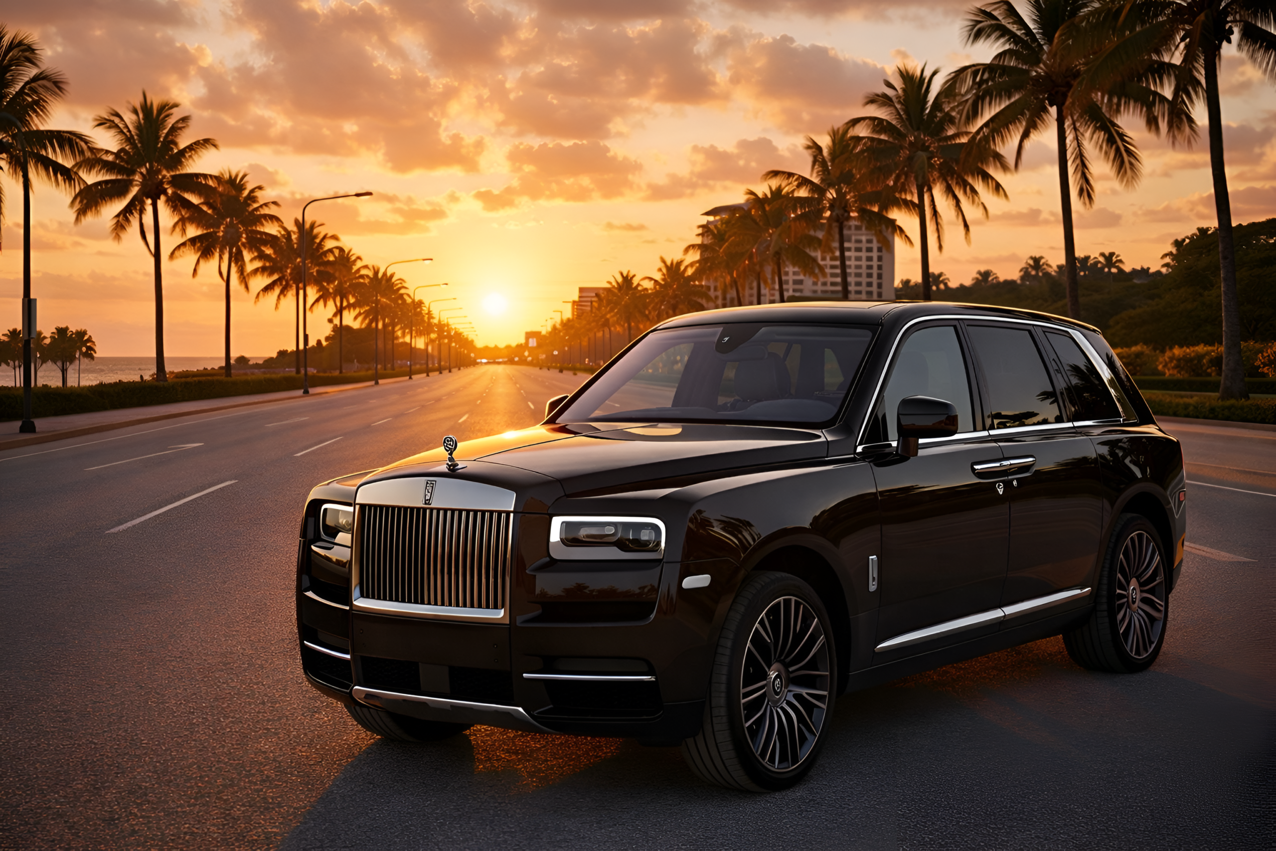 Luxury Rolls Royce transfer vehicle in Punta Cana